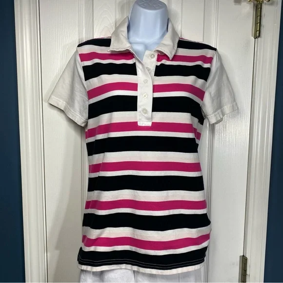 Puma | Tops | Puma Striped Polo Shirt Y2k | Poshmark
